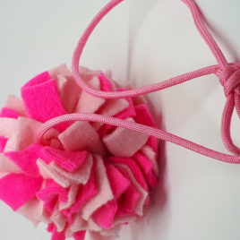 Schnüffelball mit Band, rosa