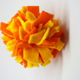 Schnüffelball Mini, orange-gelb